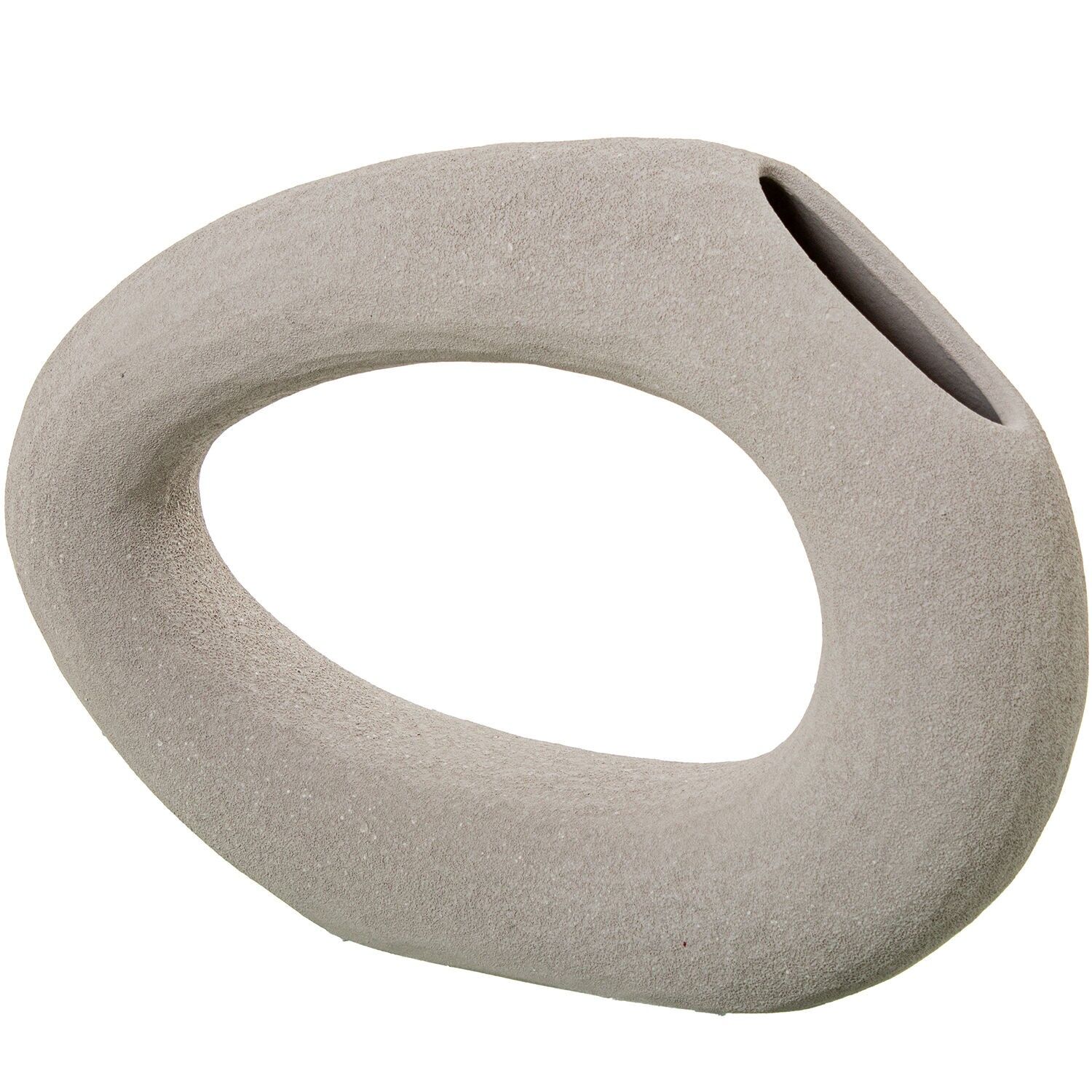 Ringvase aus Keramik, 28 cm, hellbraun, 39 x 9,5 x 28 cm, ST61771