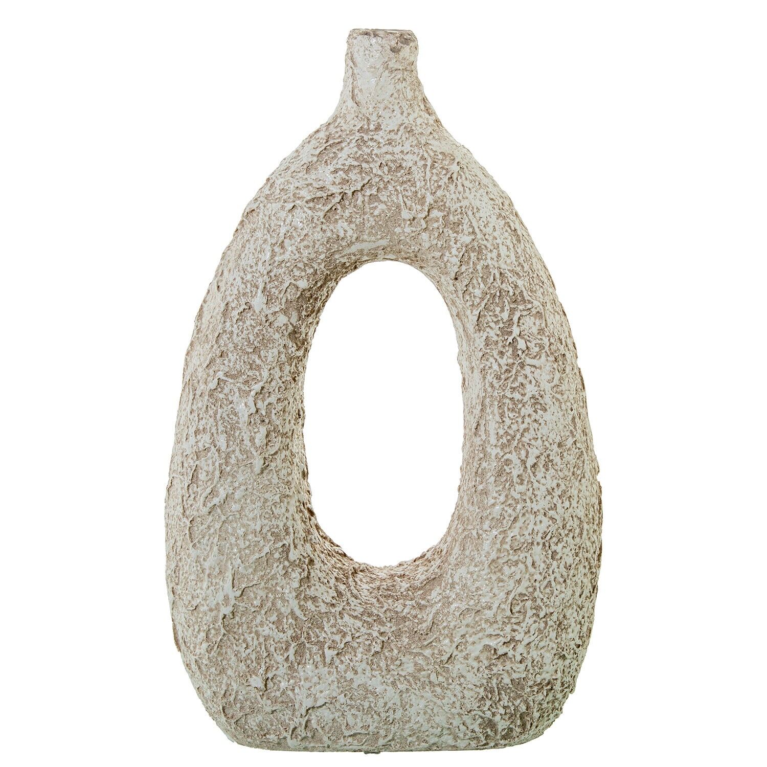 Keramikvase 44 cm, rustikal weiß, 26 x 12 x 44 cm, ST61859