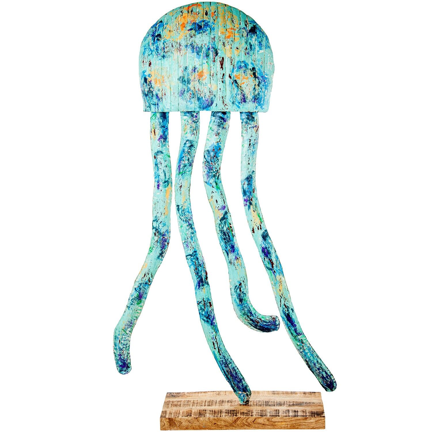 Medusa-Eisenfigur 103 cm mit Holzsockel 58x23x103 cm ST61862