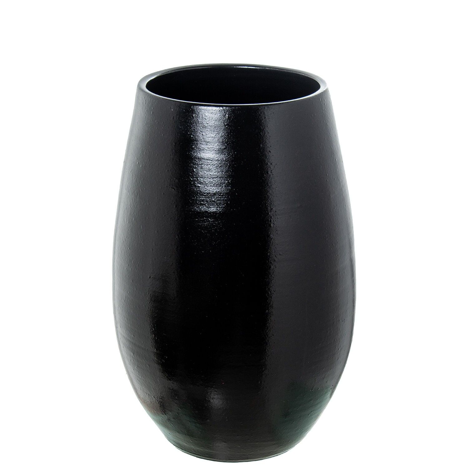 Keramikvase 60 cm, glänzend schwarz, 30 x 60 cm, ST61886