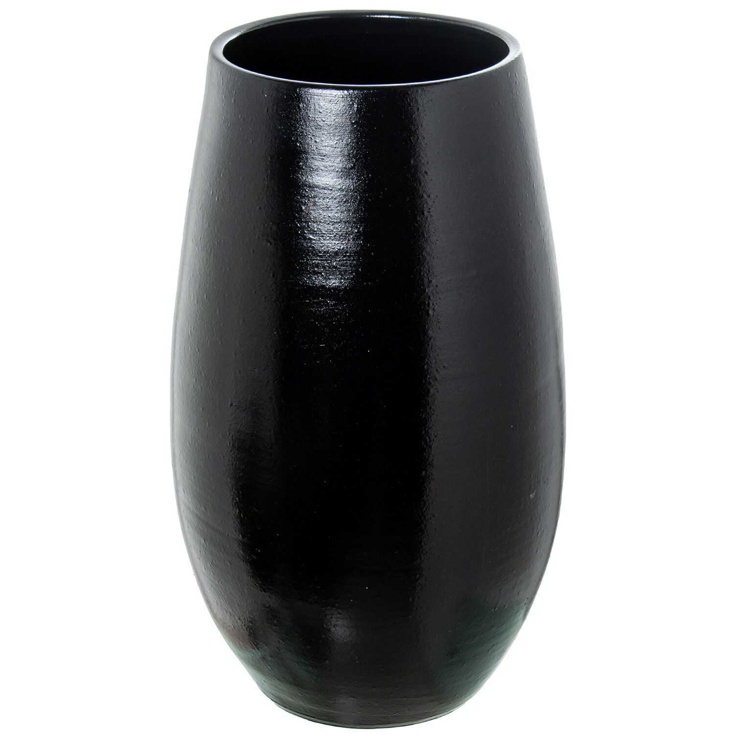 Keramikvase 70 cm, glänzend schwarz, 30 x 70 cm, ST61888