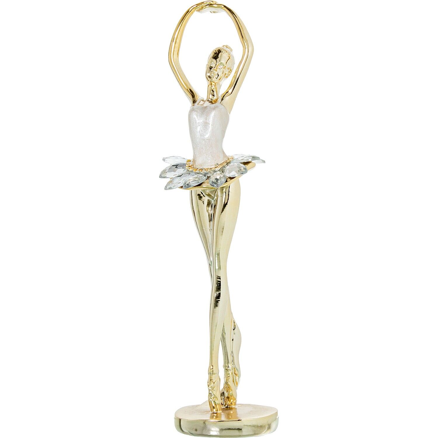 Goldene Ballerina-Figur aus Kunstharz, 8x7x30cm, ST61983