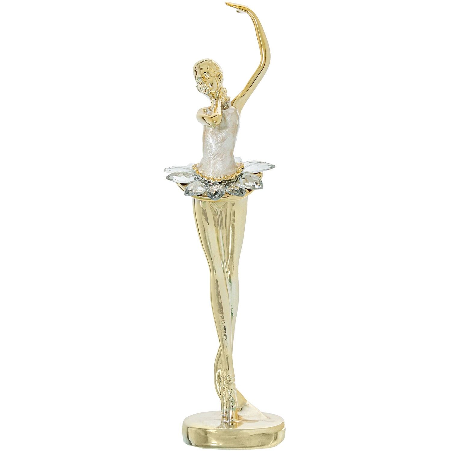 Goldene Ballerina-Figur aus Kunstharz, 8x7x30cm, ST61984