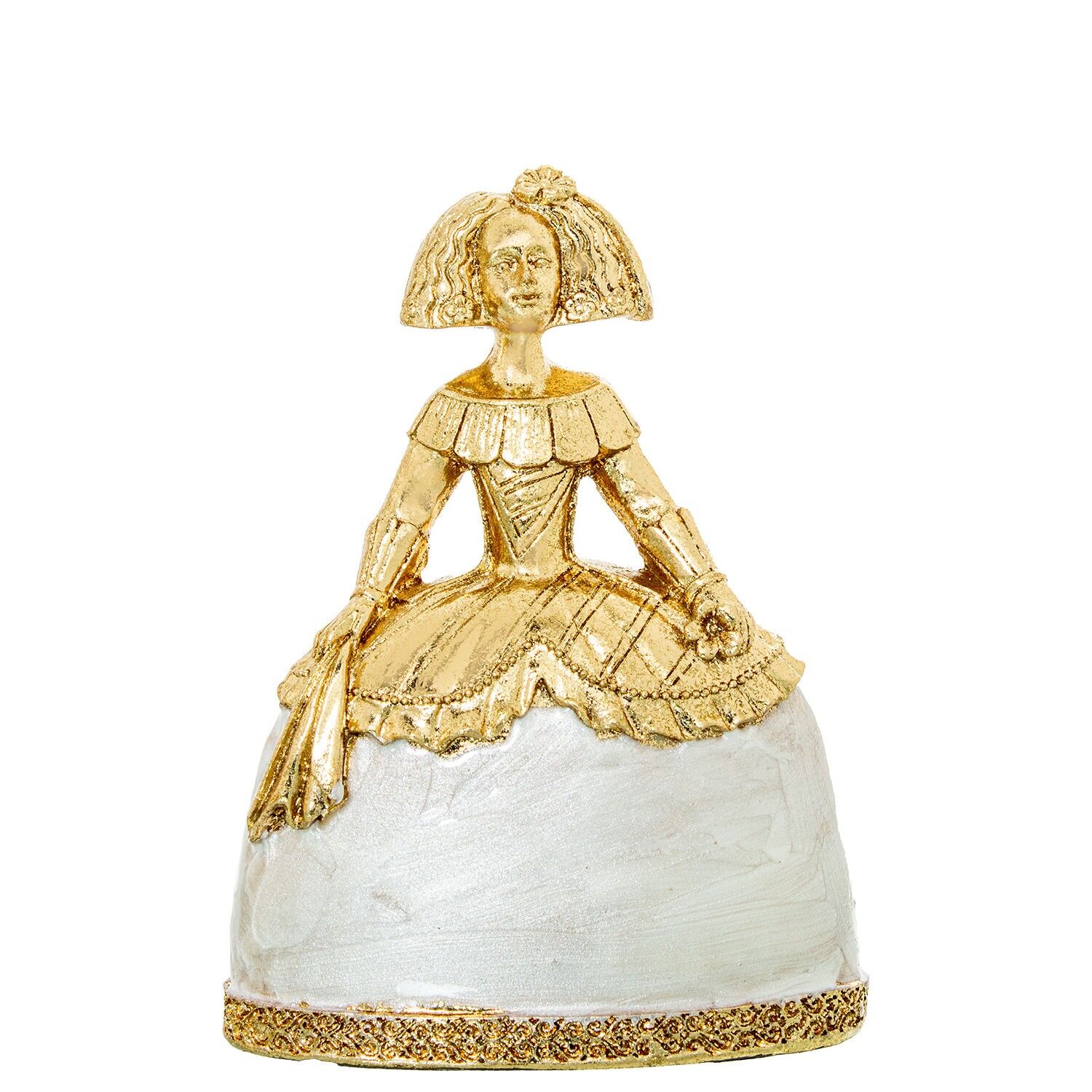 Menina-Figur, 15 cm, Goldharz, Perlmutt, 11 x 6 x 15 cm, ST61986