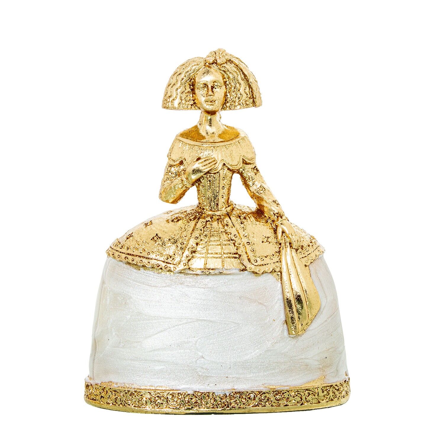 Harzfigur, 15 cm, goldenes Mädchen, Perlmutt, 11 x 5 cm, 5 x 15 cm, ST61985