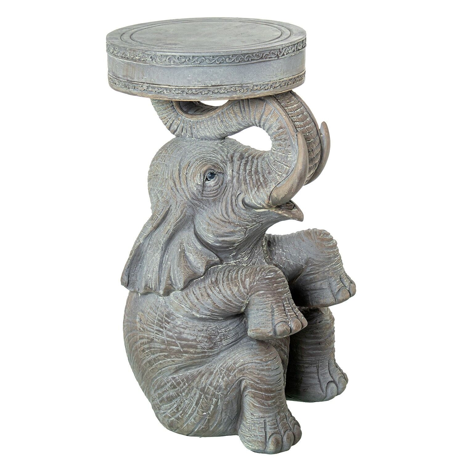 Beistelltisch aus Kunstharz mit Elefantenfuß, 29 x 26 x 51 cm, ST61992