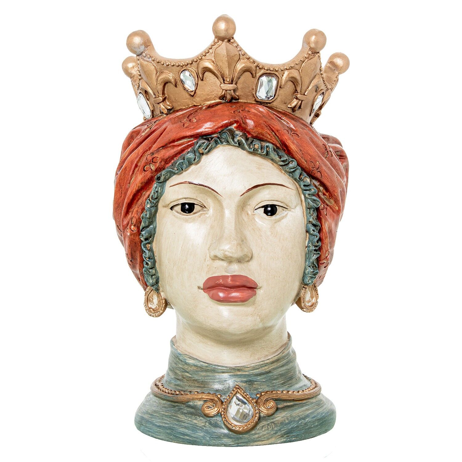 Büste einer Königin aus Kunstharz, 16x14x24cm ST61998