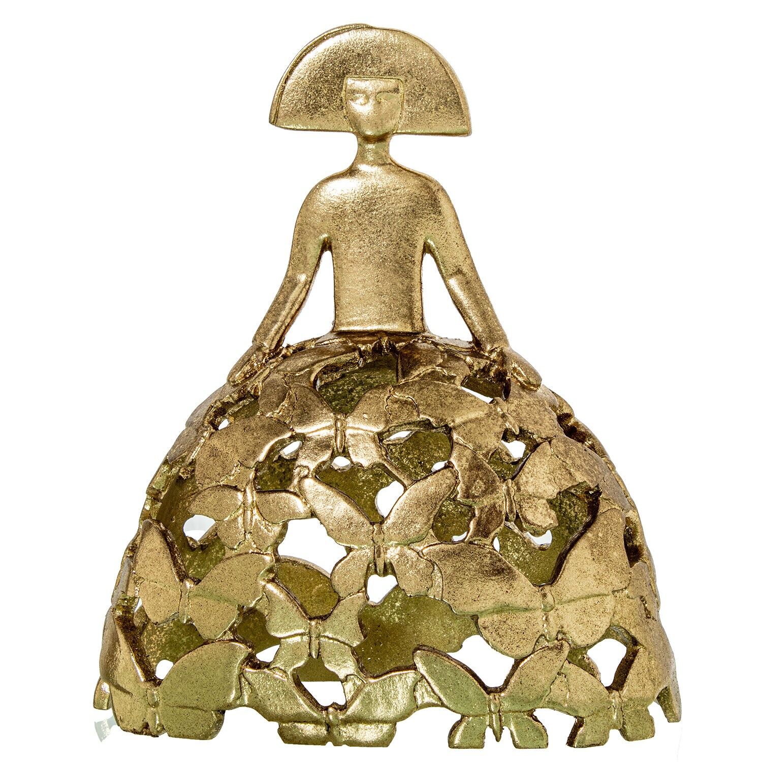 Menina-Figur, 23 cm, goldenes Kunstharz, 20 x 11 x 23 cm, ST62297