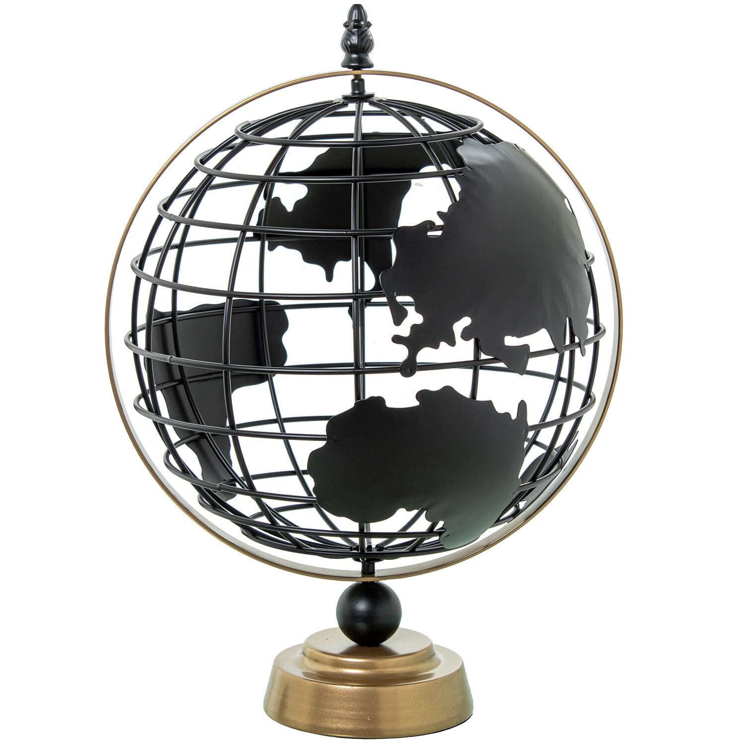 Schwarzer, hohler Metallglobus 268x25x365cm ST62478