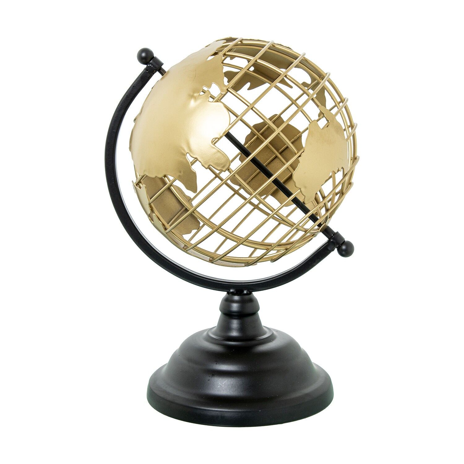 Goldener hohler Metallglobus 18x16x27cm ST62476