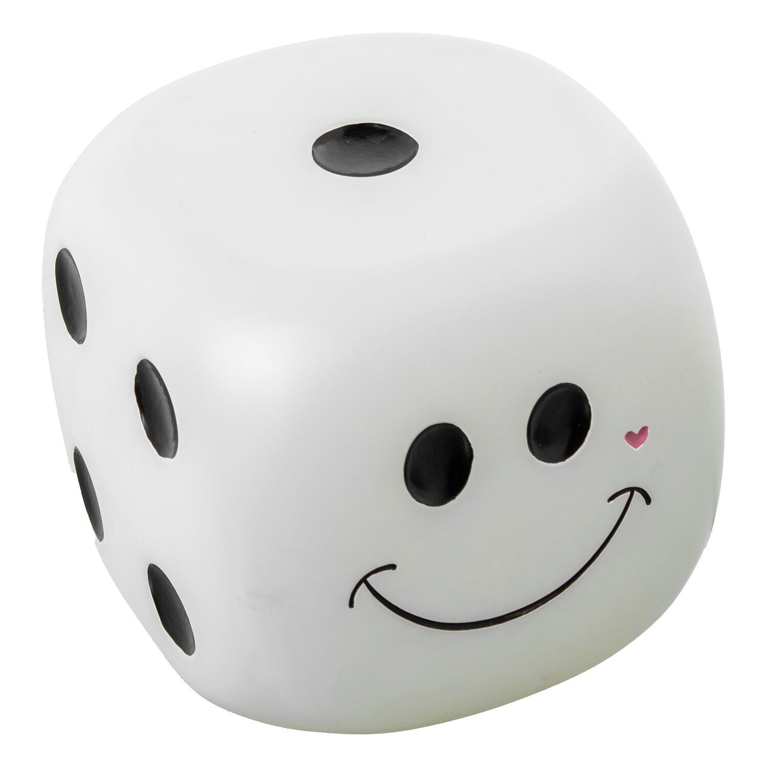 LED-Tischleuchte mit Smiley-Motiv, Polyresin, 19 x 19 x 18 cm, nicht austauschbare LED, ST62484