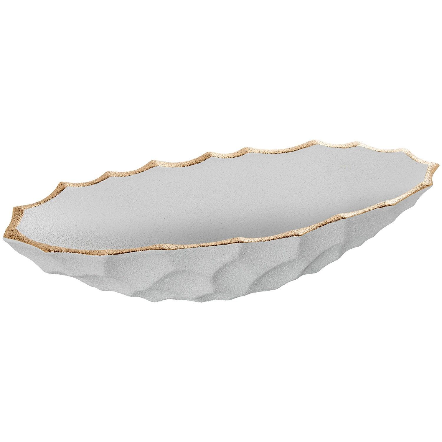 Keramisches Tischgesteck, weißer Sand, Gold, 59 x 23 x 13 cm ST62533