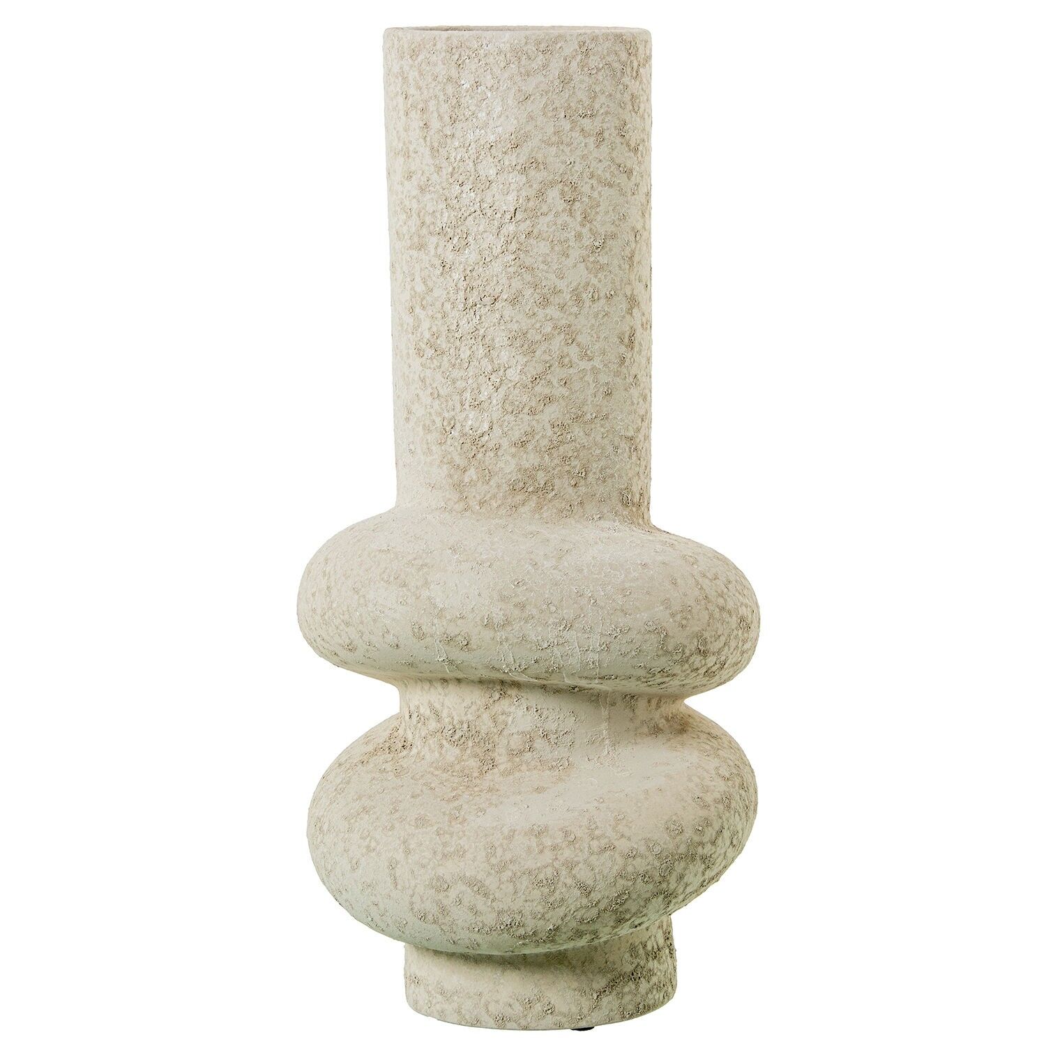 Keramikvase 40 cm, sandbeige, 18,5 x 40 cm, Öffnung: 10 cm, ST62656