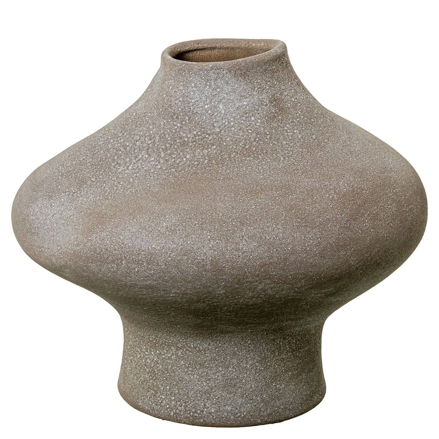 Organische Keramikvase 33 cm sandbraun 36 x 33 cm ST63346