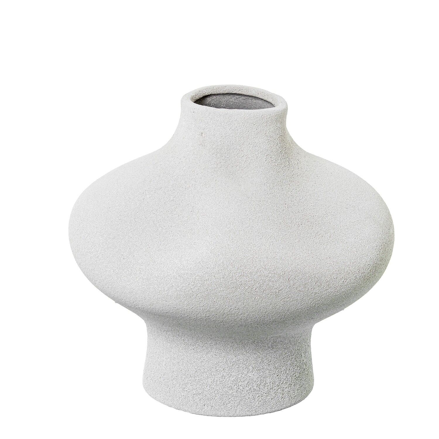 Organische Keramikvase, 26 cm, sandgrau, 30 x 26 cm ST63347