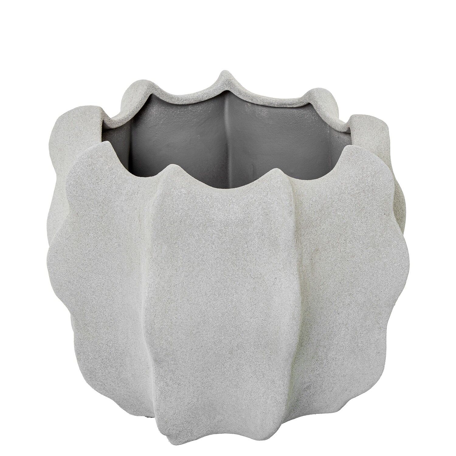 Keramikvase 28 cm sandgrau 33x28 cm ST63362