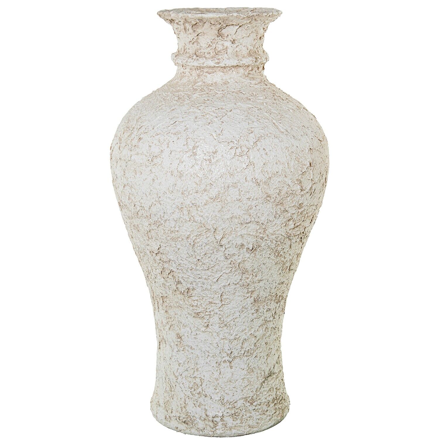 Keramikvase 83 cm, rustikal weiß, 42 x 83 cm, ST63364