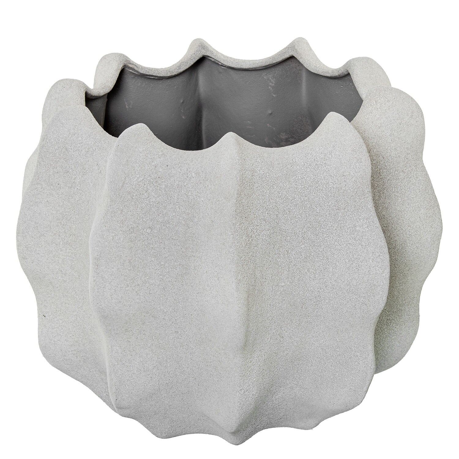 Keramikvase 24 cm sandgrau 28x24 cm ST63363