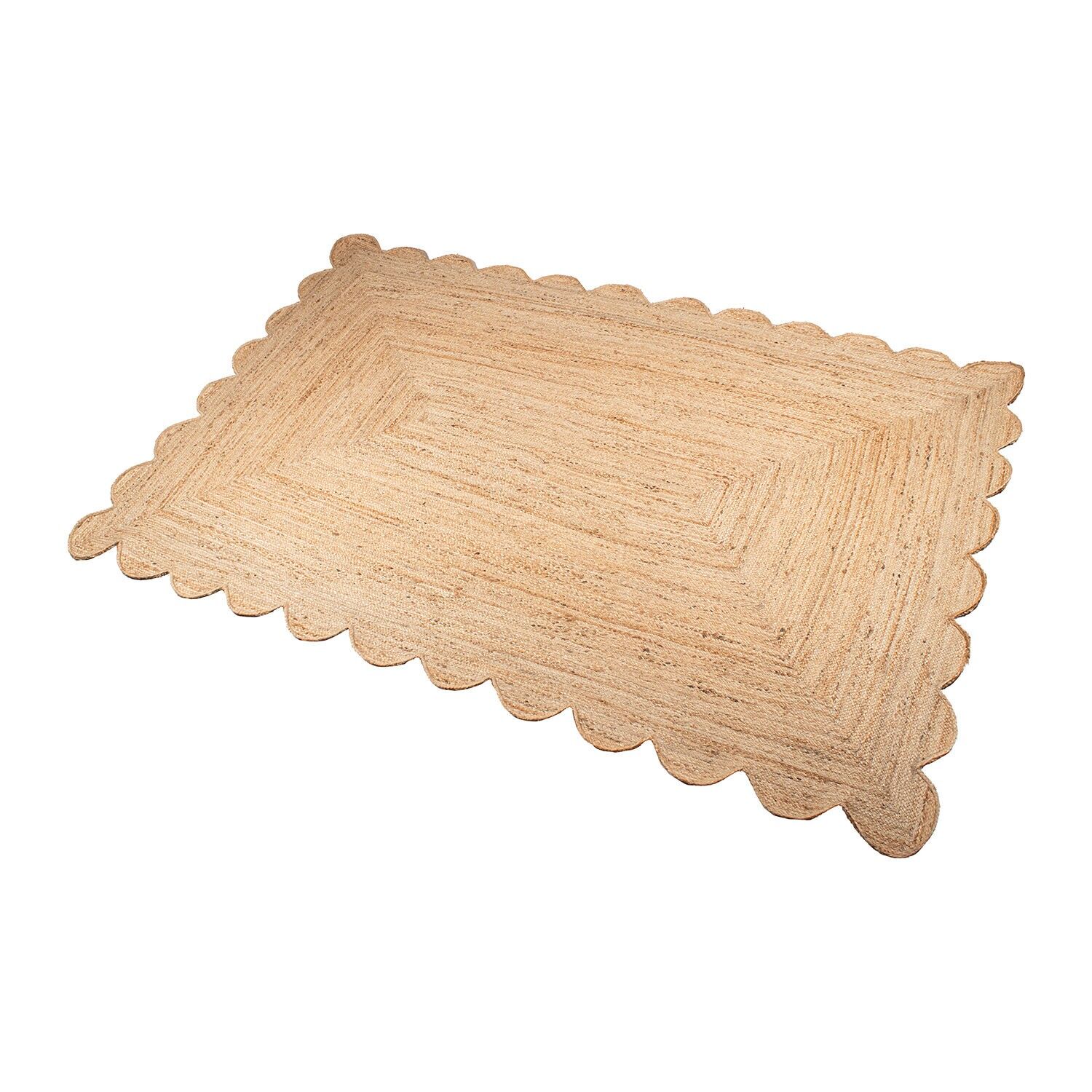 Tapis en jute 160x230cm bord dentelé naturel 160x230cm ST63765