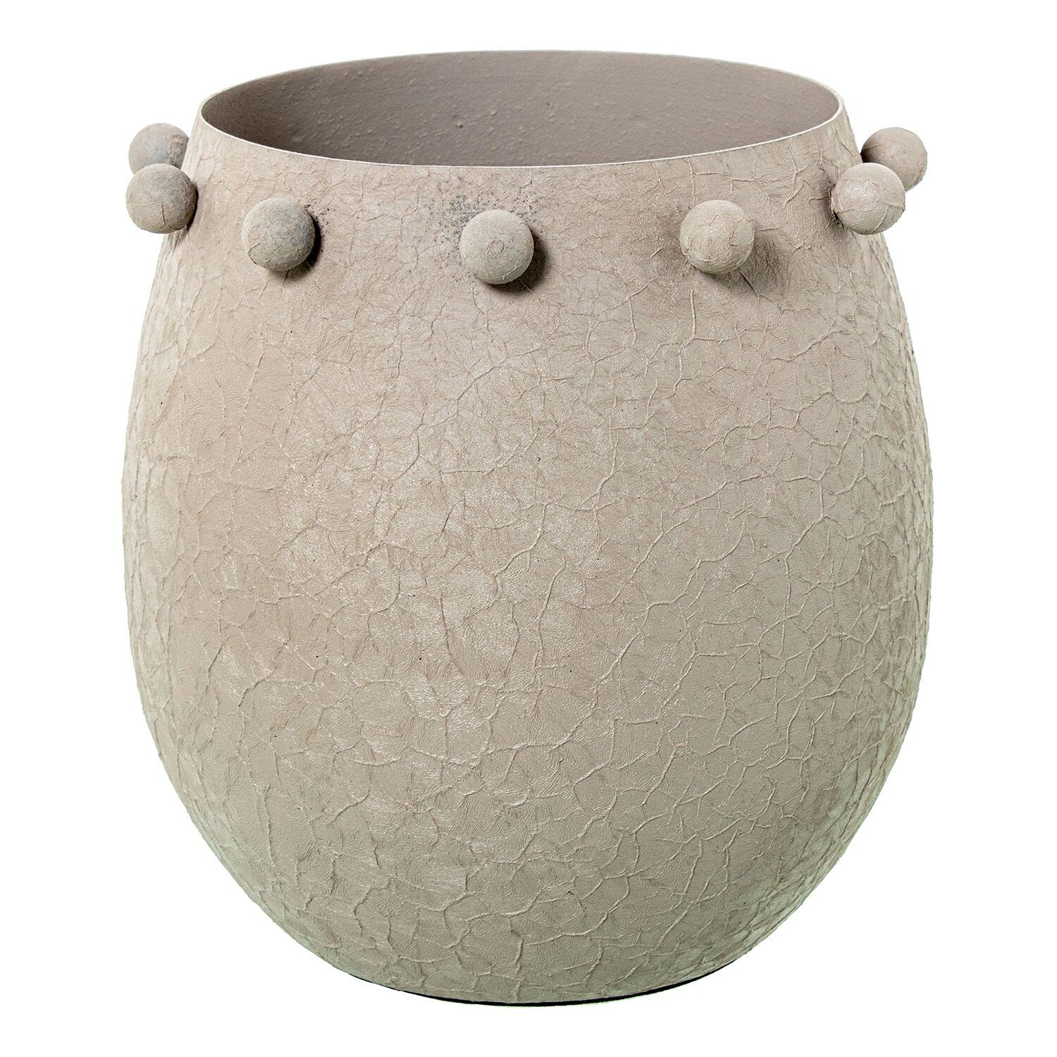 Kerzenhalter aus Metall, mattweiß, 16 x 16 cm ST67743