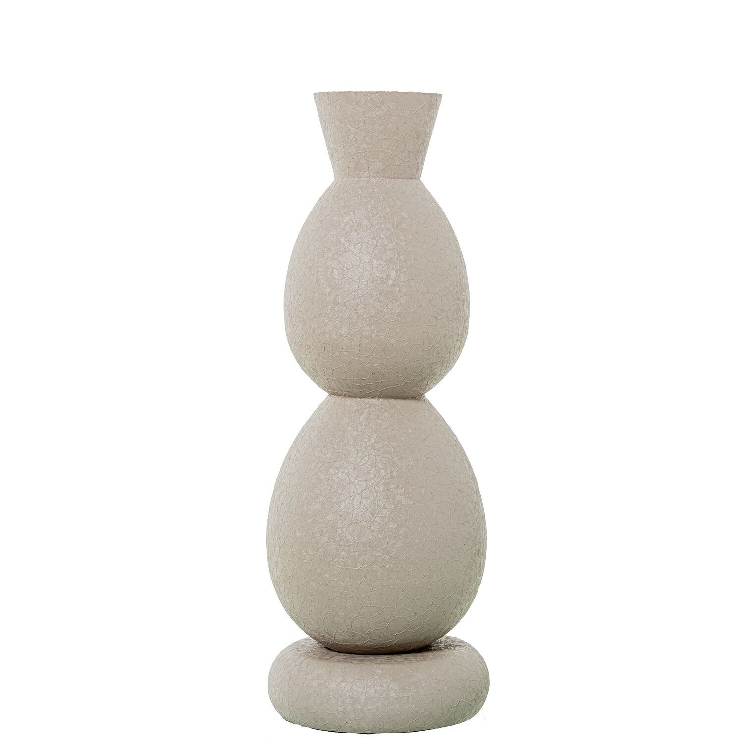 White matte finish metal vase 16x43.5cm ST67753