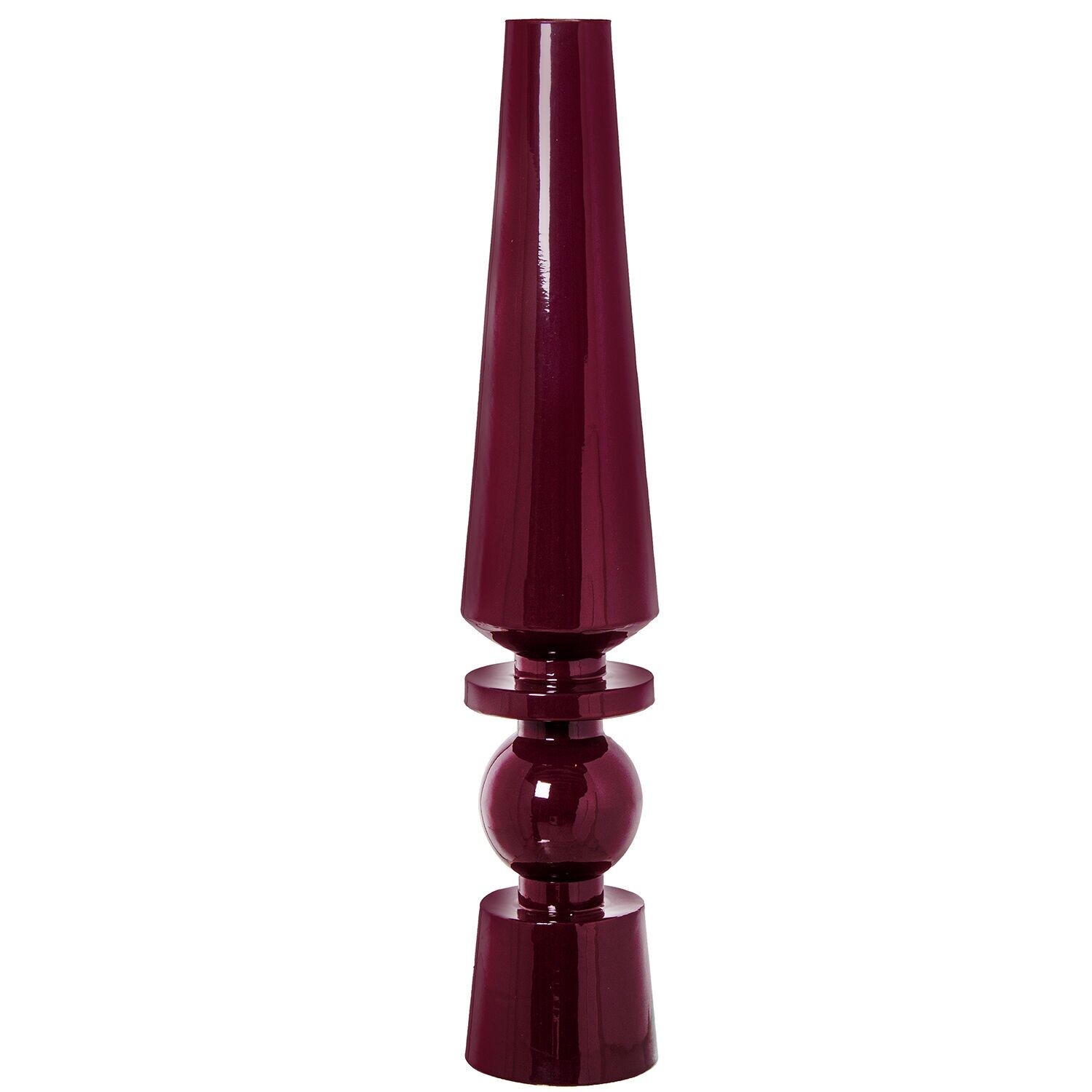 Burgundy enamelled metal vase 18x100cm ST67760