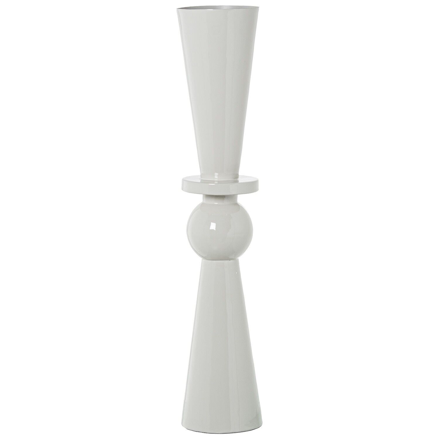 White enamelled metal vase 20x98cm ST67762
