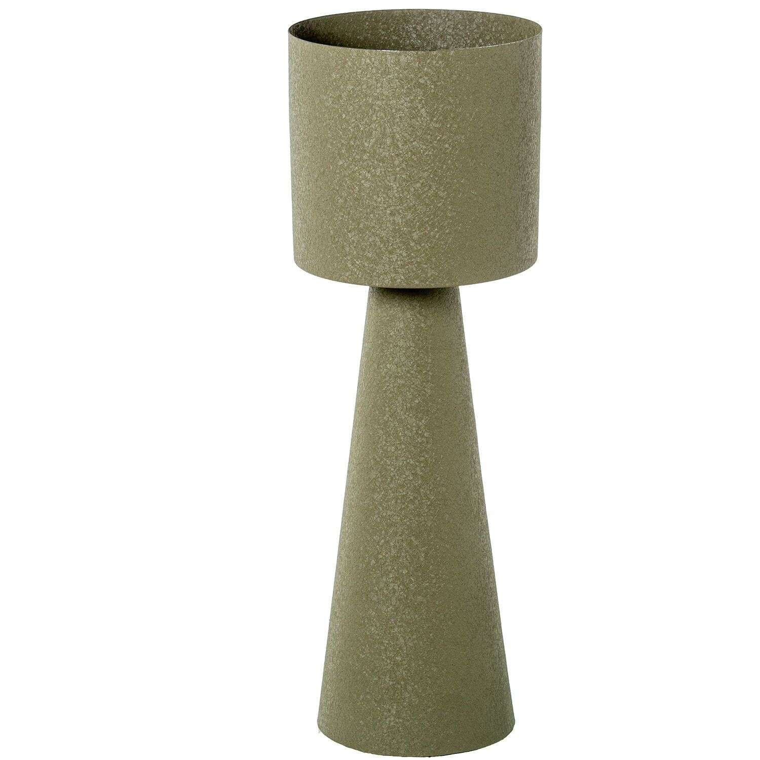 Metal planter with stand, matte green finish, 23.5x73cm ST67764