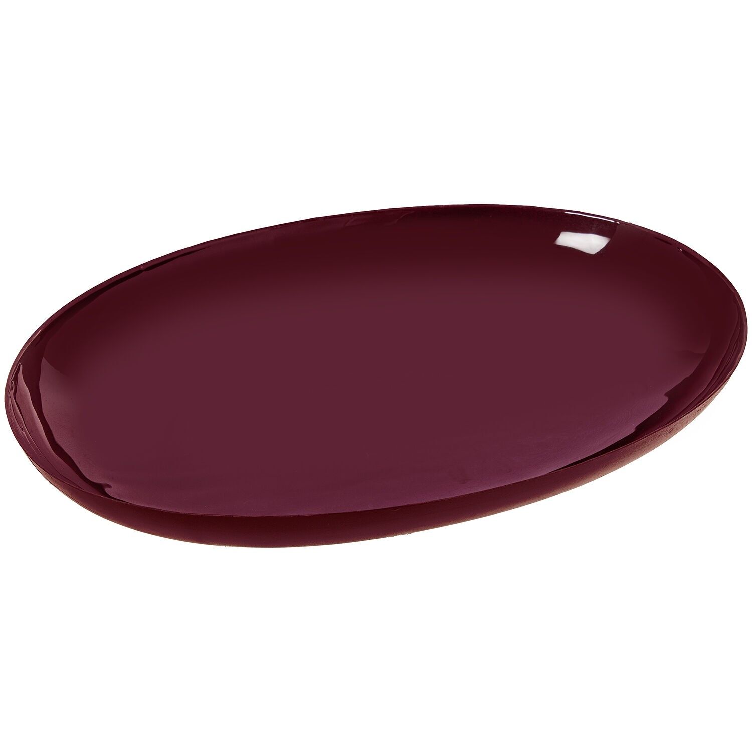 Burgundy enameled metal centerpiece 43x31x5.5cm ST67770