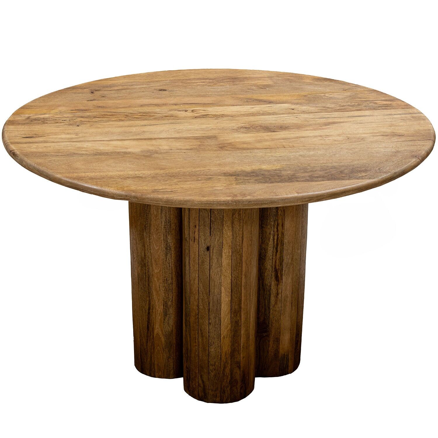 Round mango wood dining table 92334 120x76cm ST68454