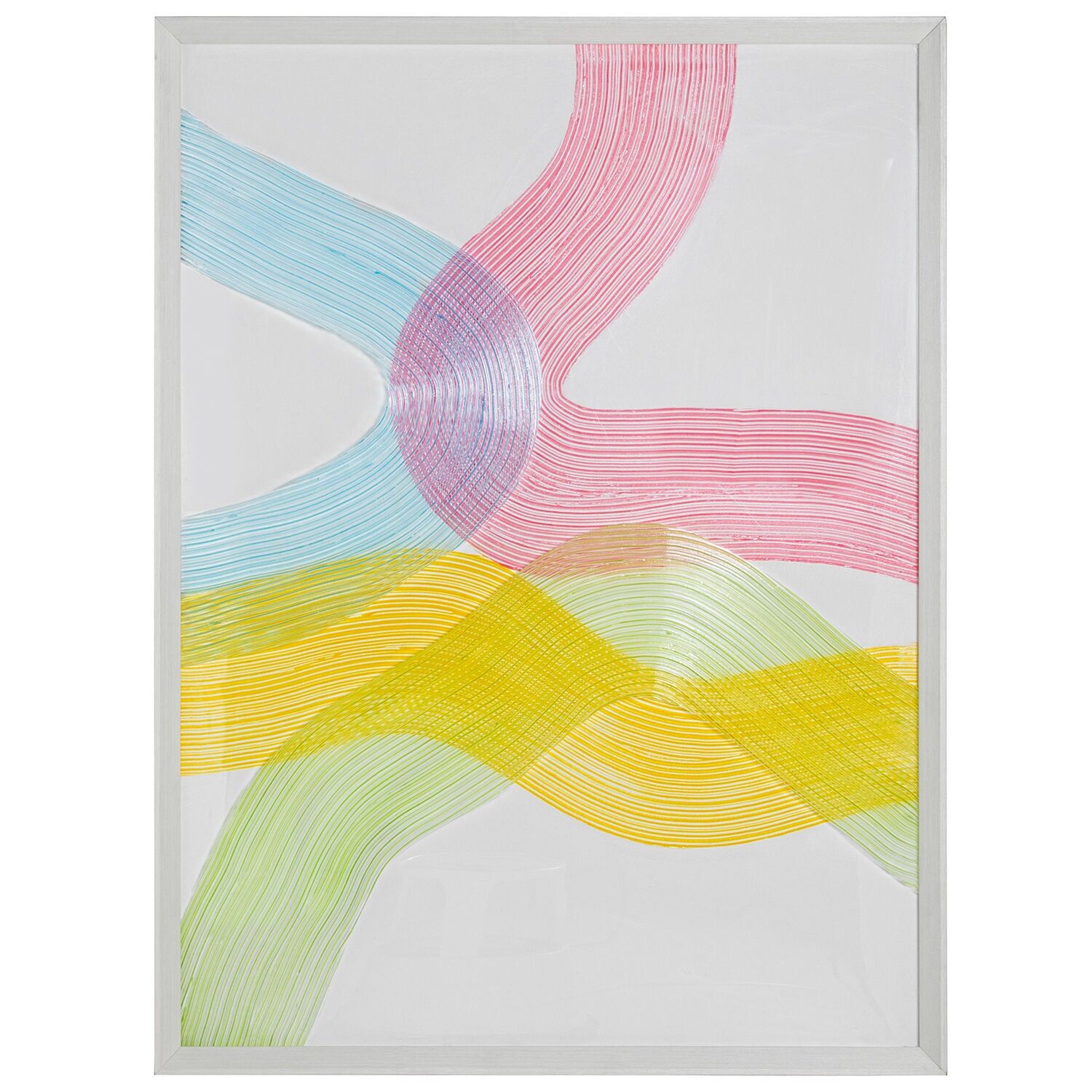 Abstraktes Leinwandgemälde 90x120cm, Holzrahmen 90x6x120cm ST69243