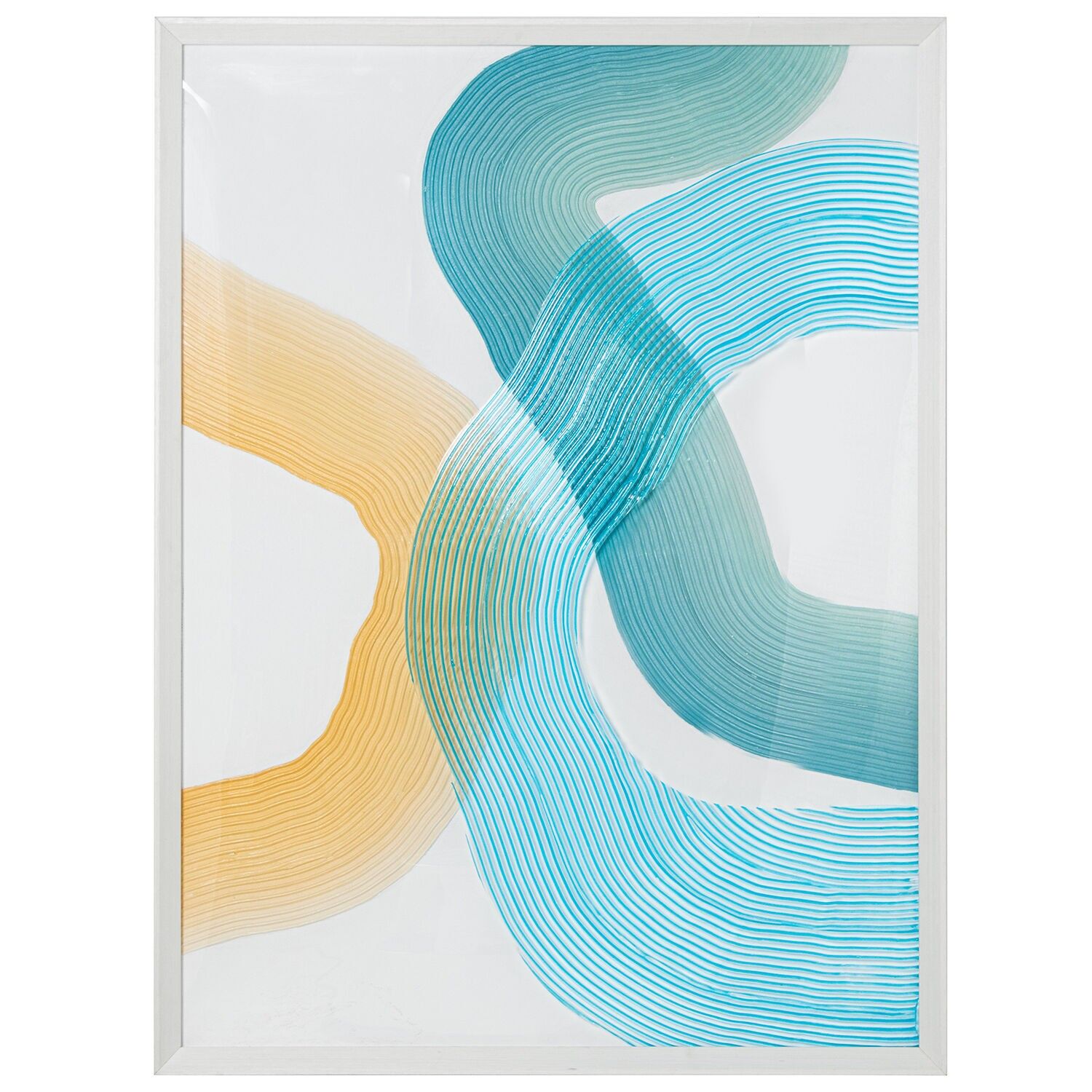 Abstraktes Leinwandgemälde 90x120cm, Holzrahmen 90x6x120cm ST69244