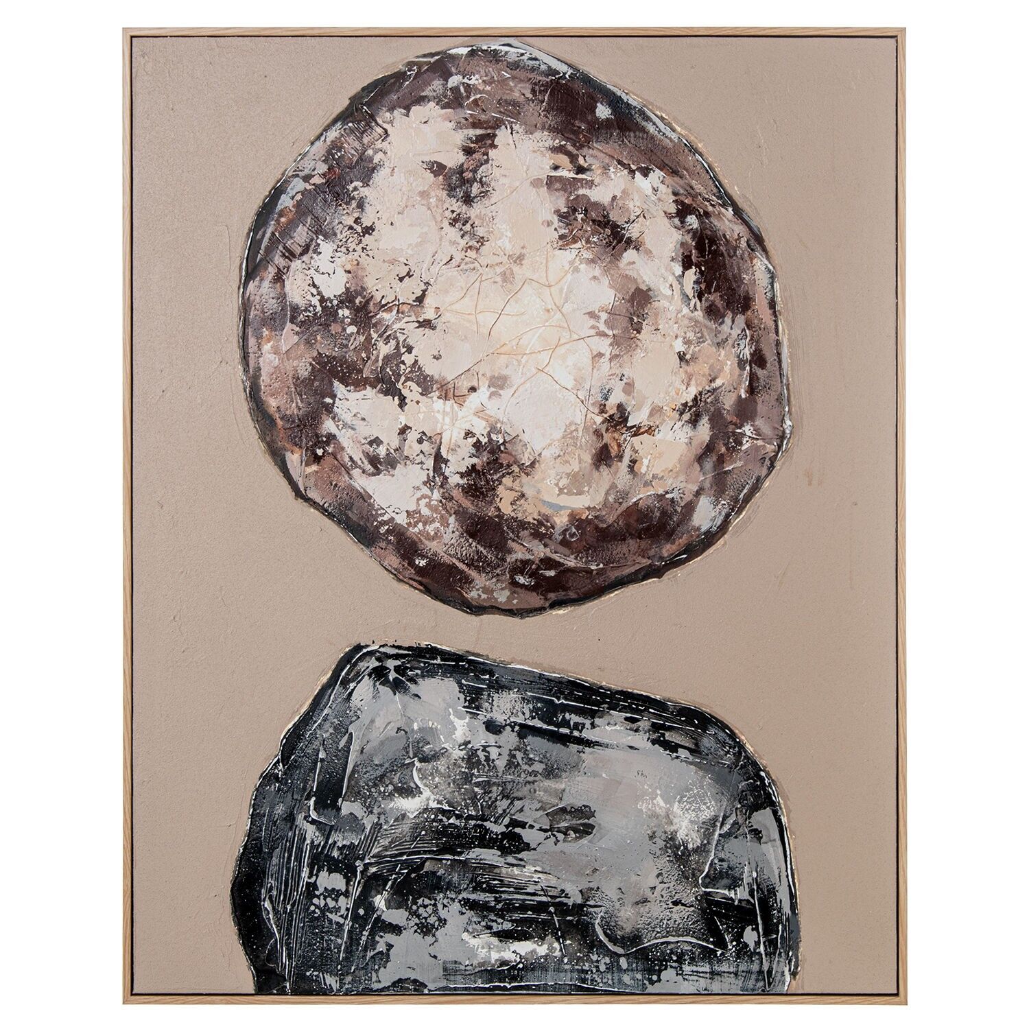 Abstraktes Leinwandbild, 80 x 100 cm, Rahmen 80 x 5 x 100 cm, ST69339