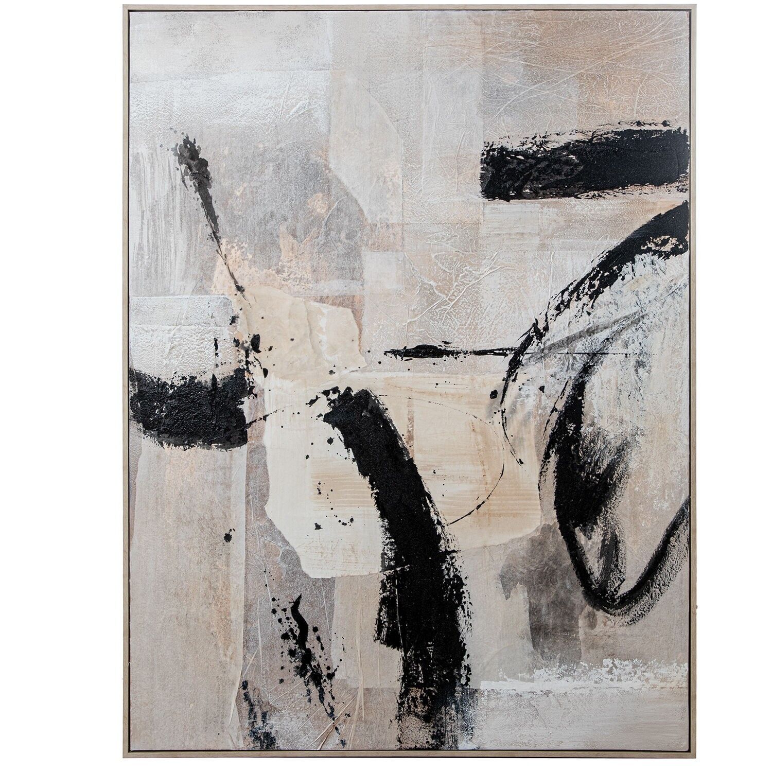 Abstraktes Leinwandbild, 90 x 120 cm, Rahmen: 90 x 5 x 120 cm, ST69348