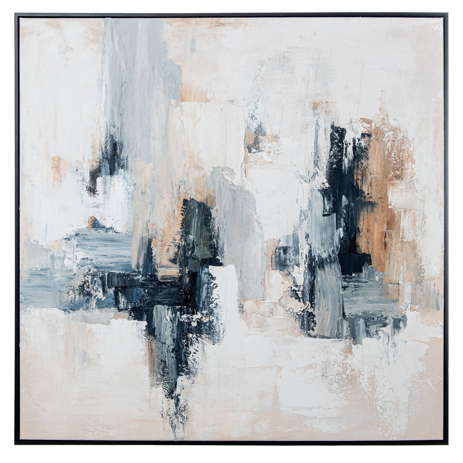 Abstraktes Leinwandbild, 100x100cm, Rahmen 100x4, 5x100cm, ST69347