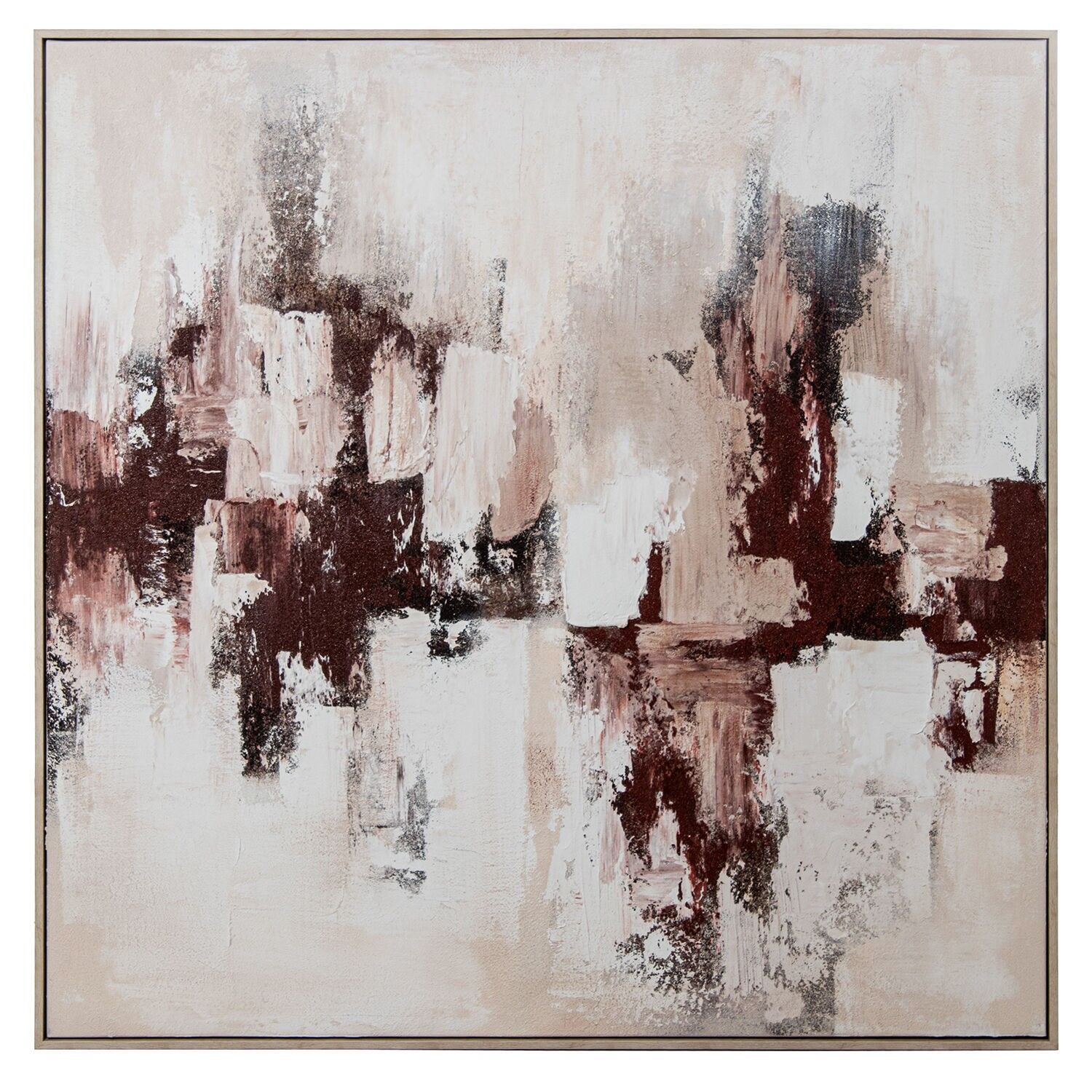 Abstraktes Leinwandbild, 100 x 100 cm, Rahmen 100 x 4 x 100 cm, ST69346