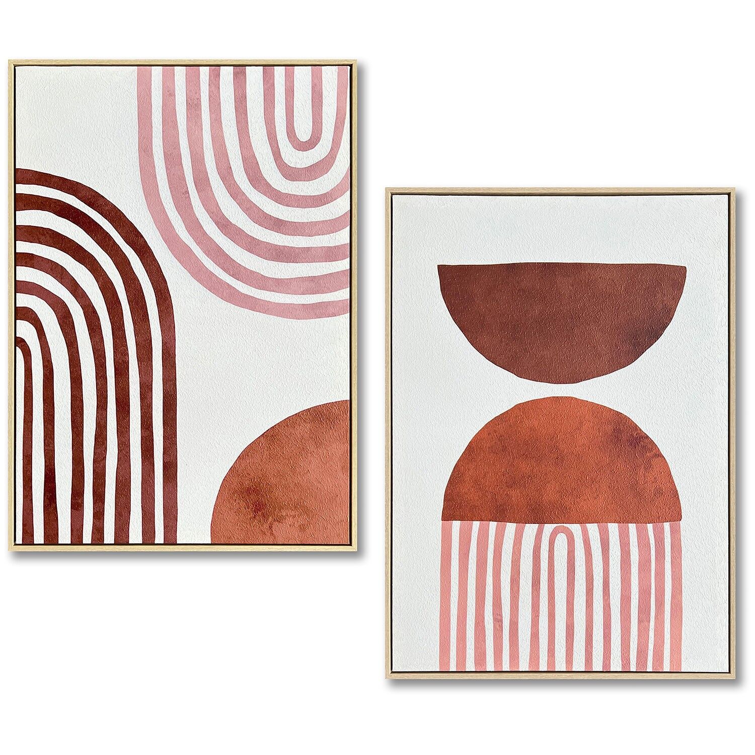 Canvas painting, natural wood frame, 48x68cm, abstract, 50x70x3.5cm ST69362