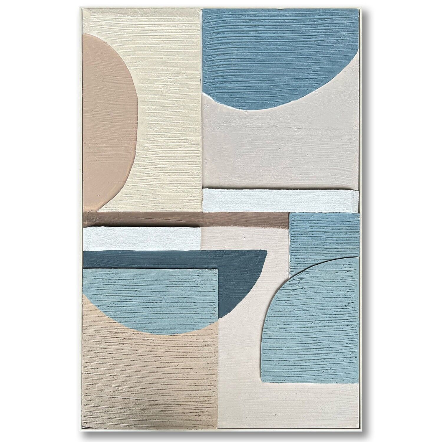 Abstract canvas painting with natural wood frame, 80x120cm, 82x122x4.5cm ST69364