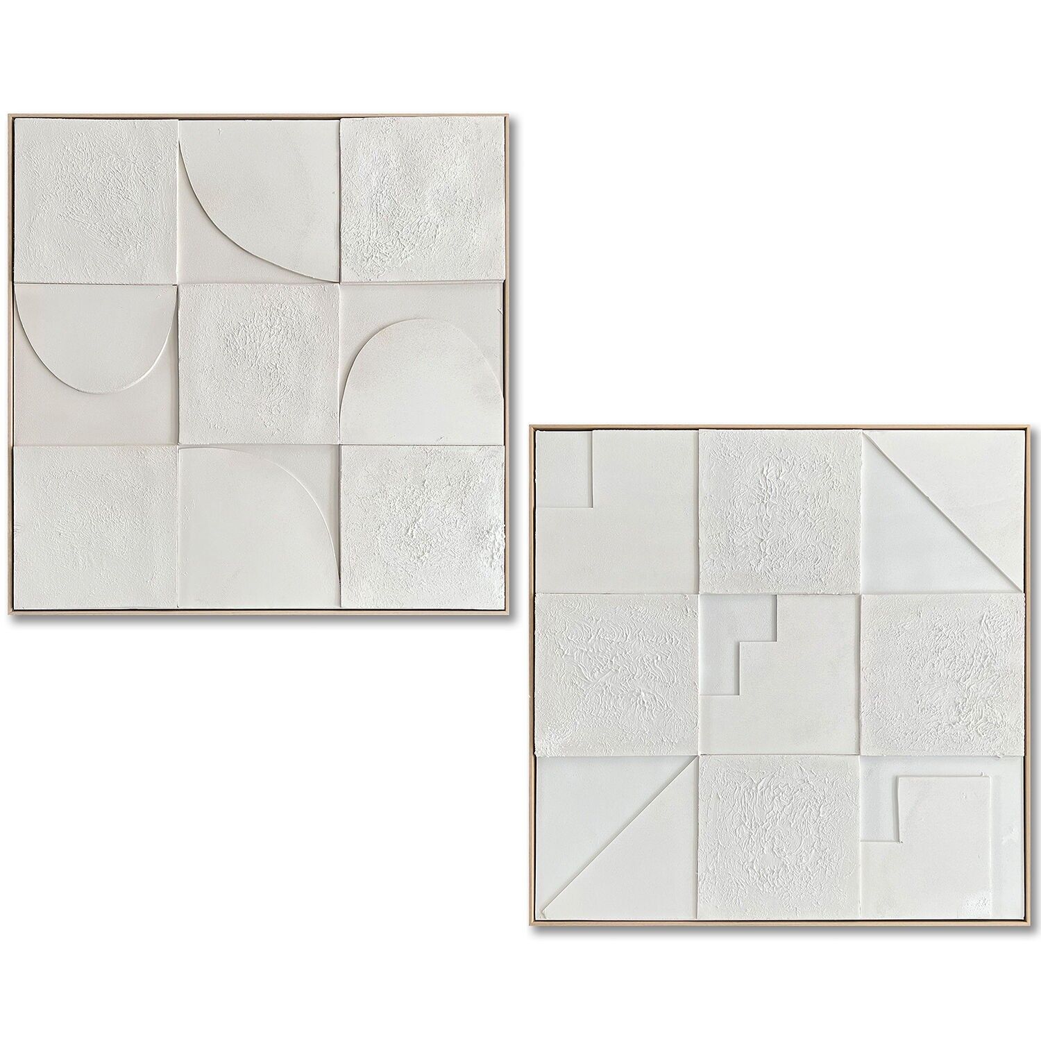 Abstract canvas print with natural wood frame, 92x92cm, 92x92x5cm ST69367