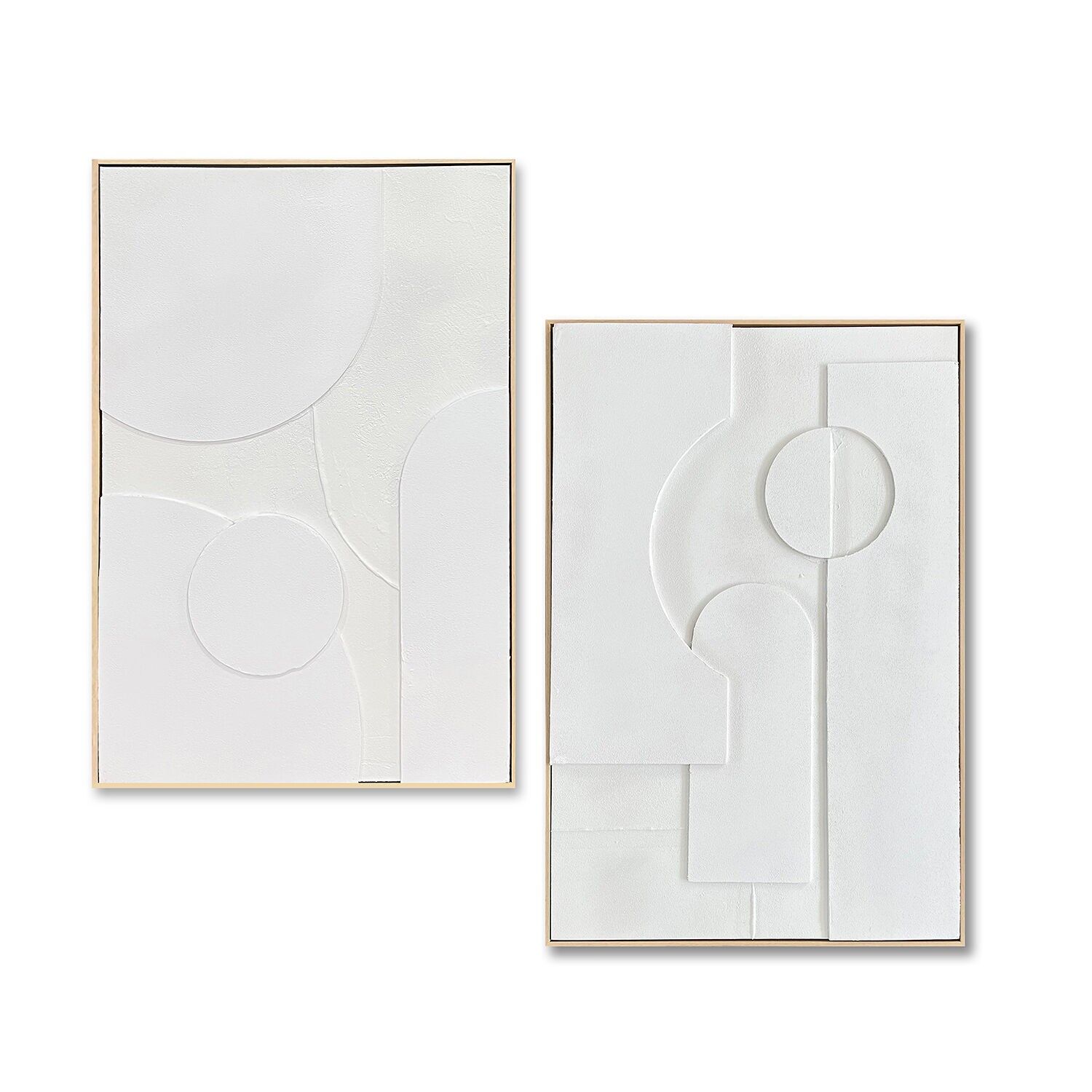 Abstract canvas painting with natural wood frame, 60x90cm, 62x92x4.5cm ST69374