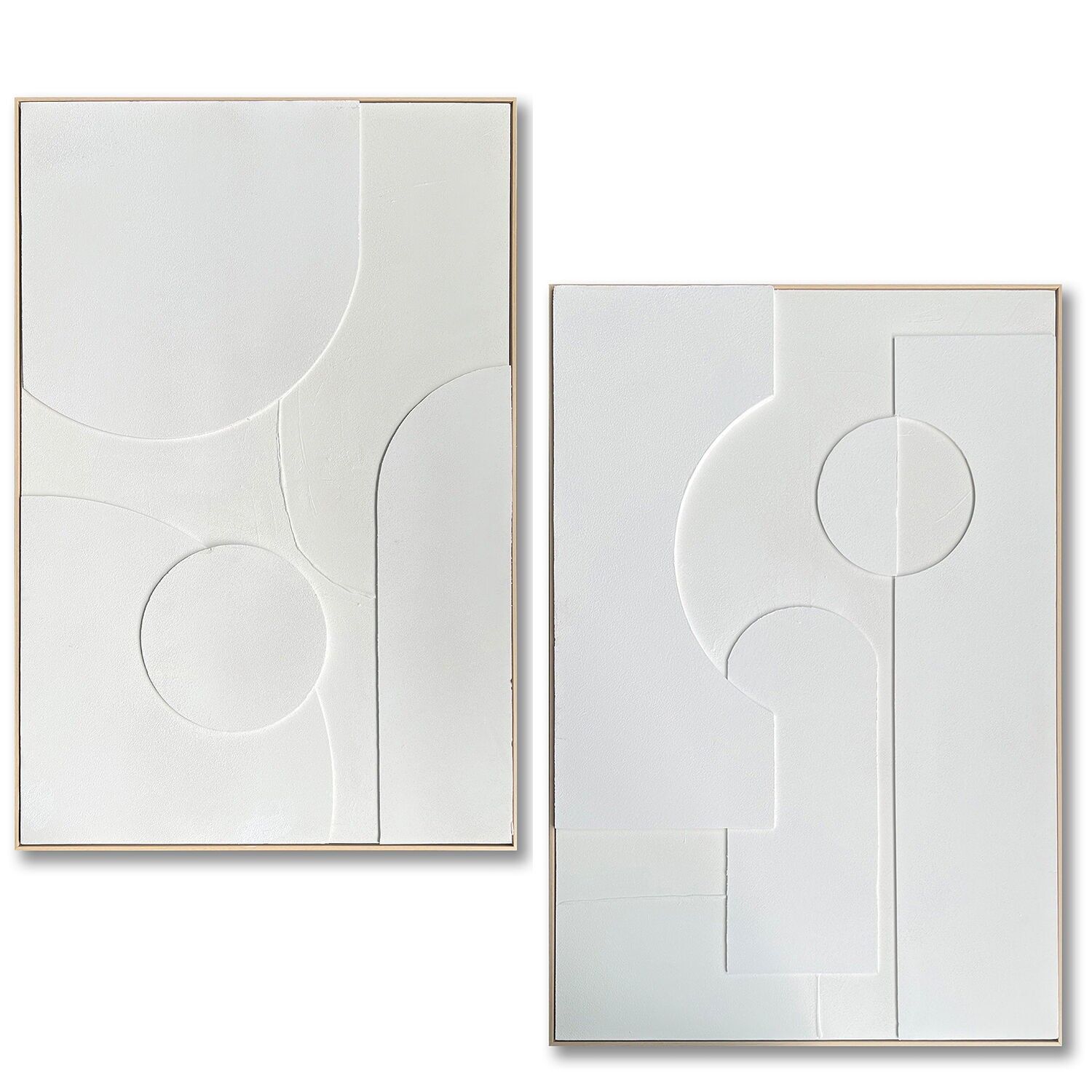 Abstract canvas painting with natural wood frame, 78x118cm, 80x120x4.5cm ST69375