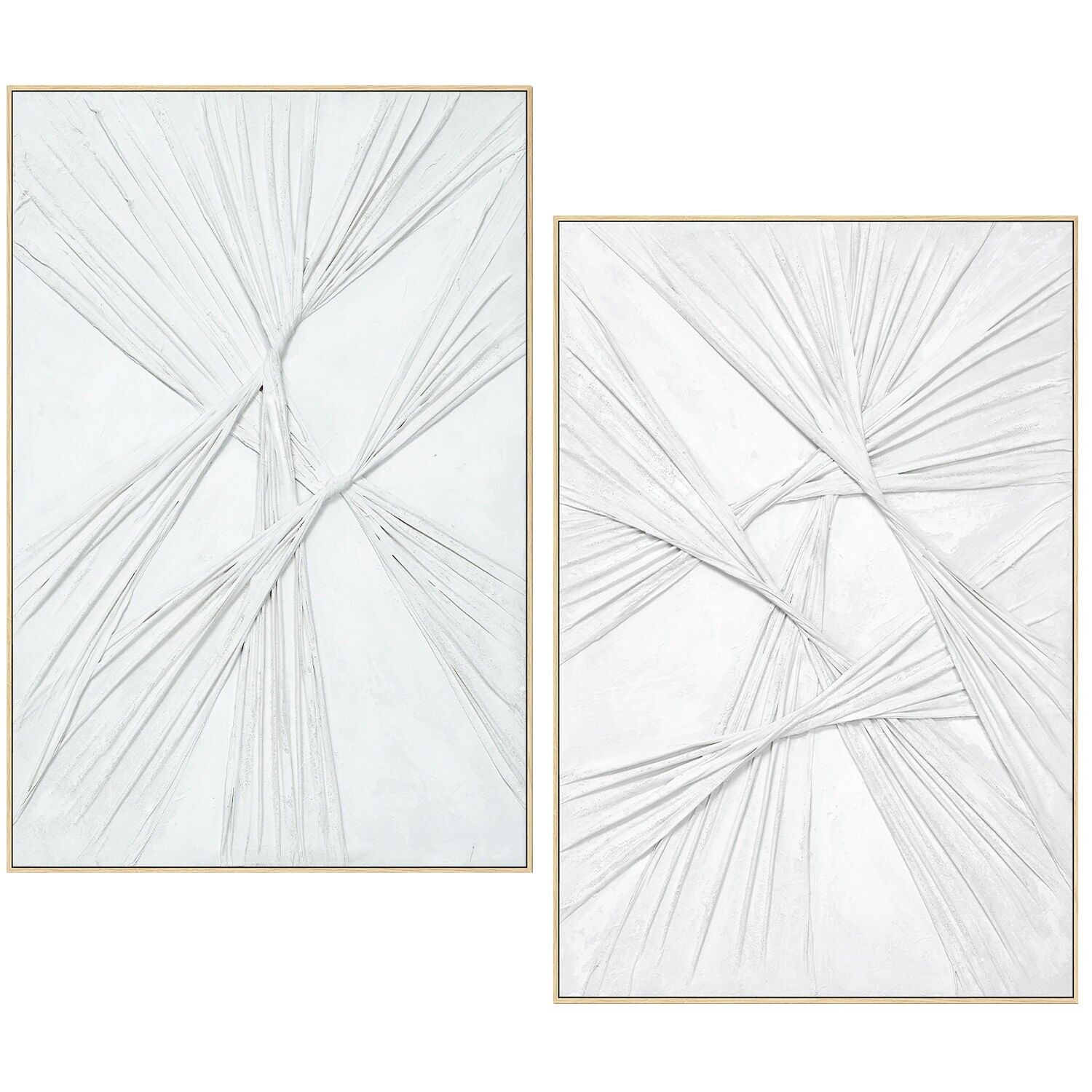 Abstraktes Leinwandgemälde mit Naturholzrahmen, 80 x 120 cm, 80 x 3,5 x 120 cm, 100 % handgemalt ST69425