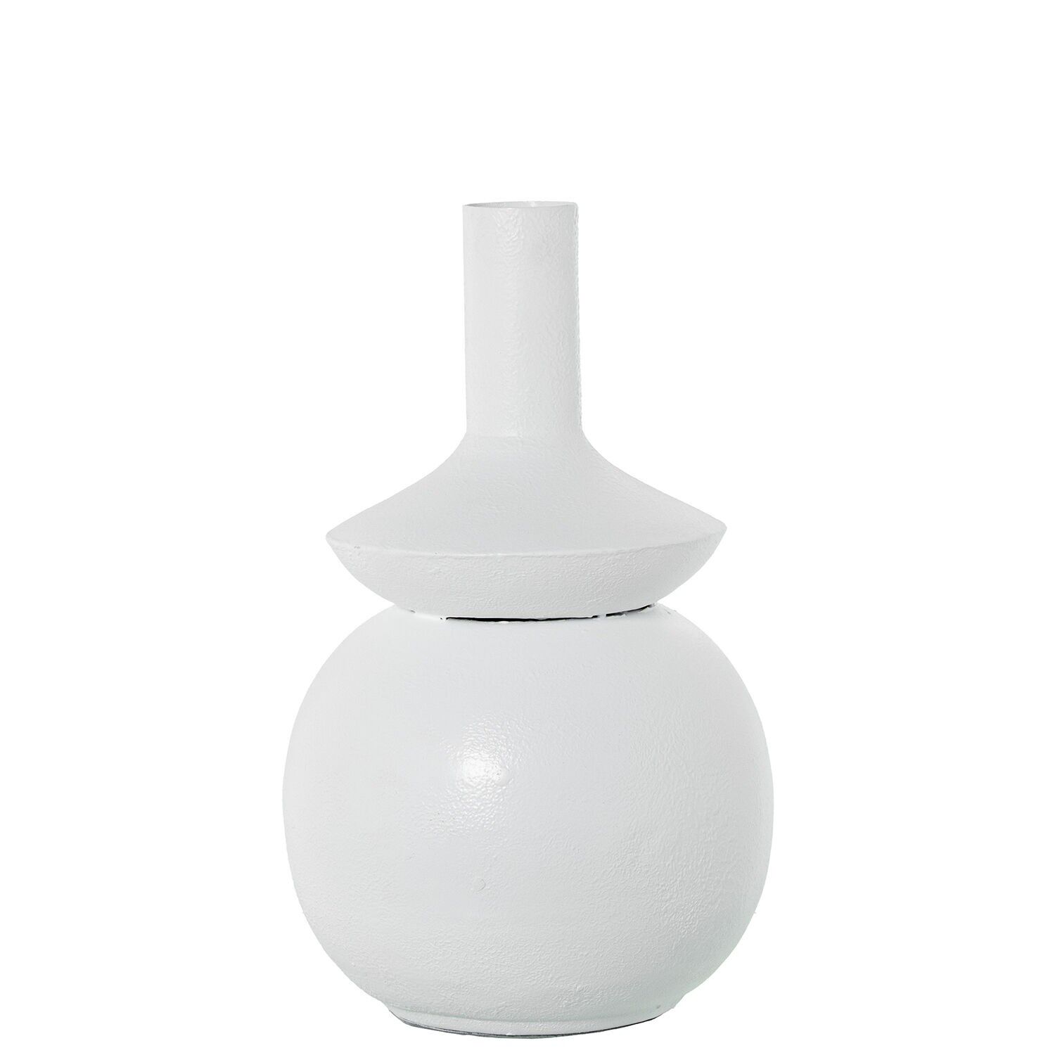 Weiße Eisenvase 37x60cm ST70951