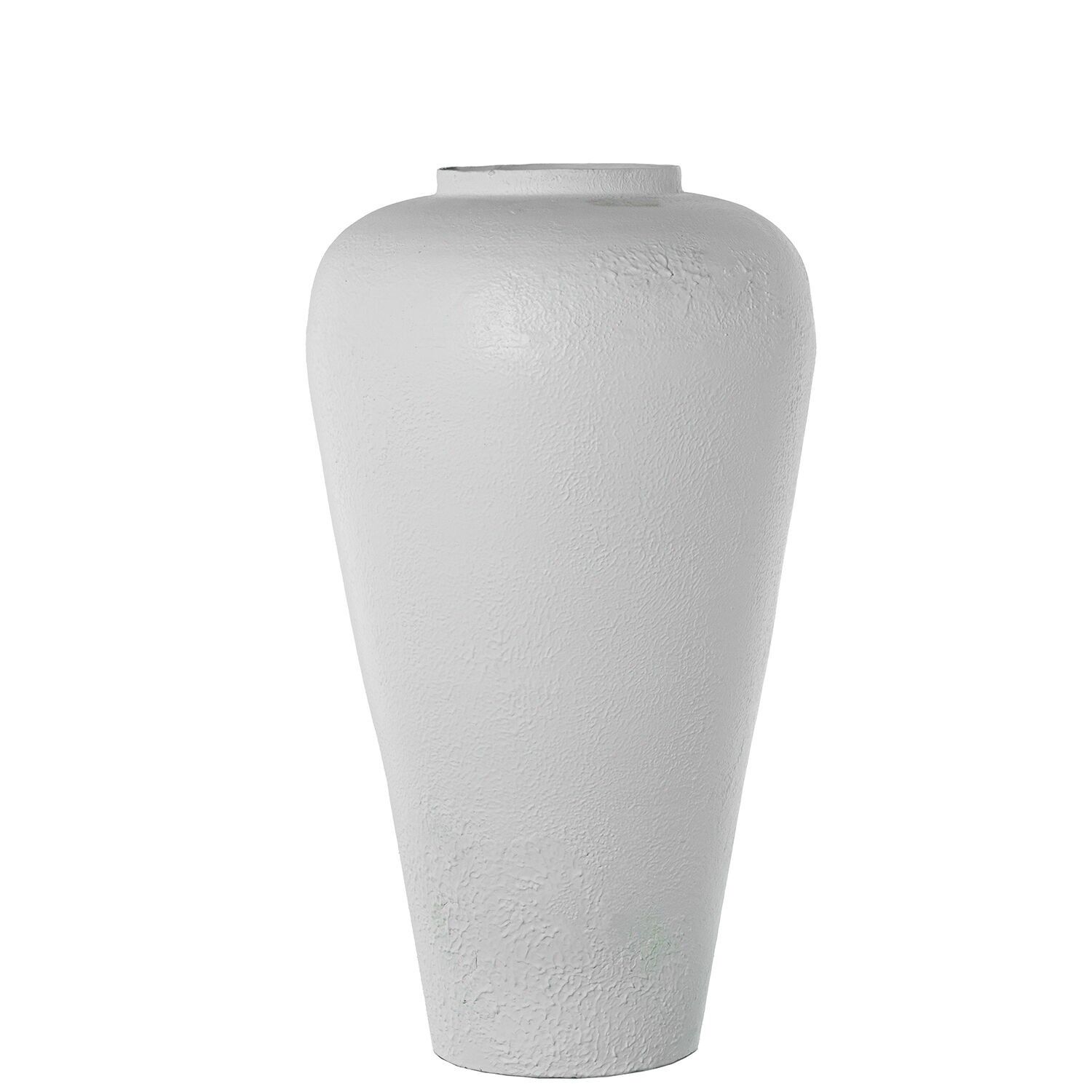 Weiße Eisenvase 43x78cm ST70961