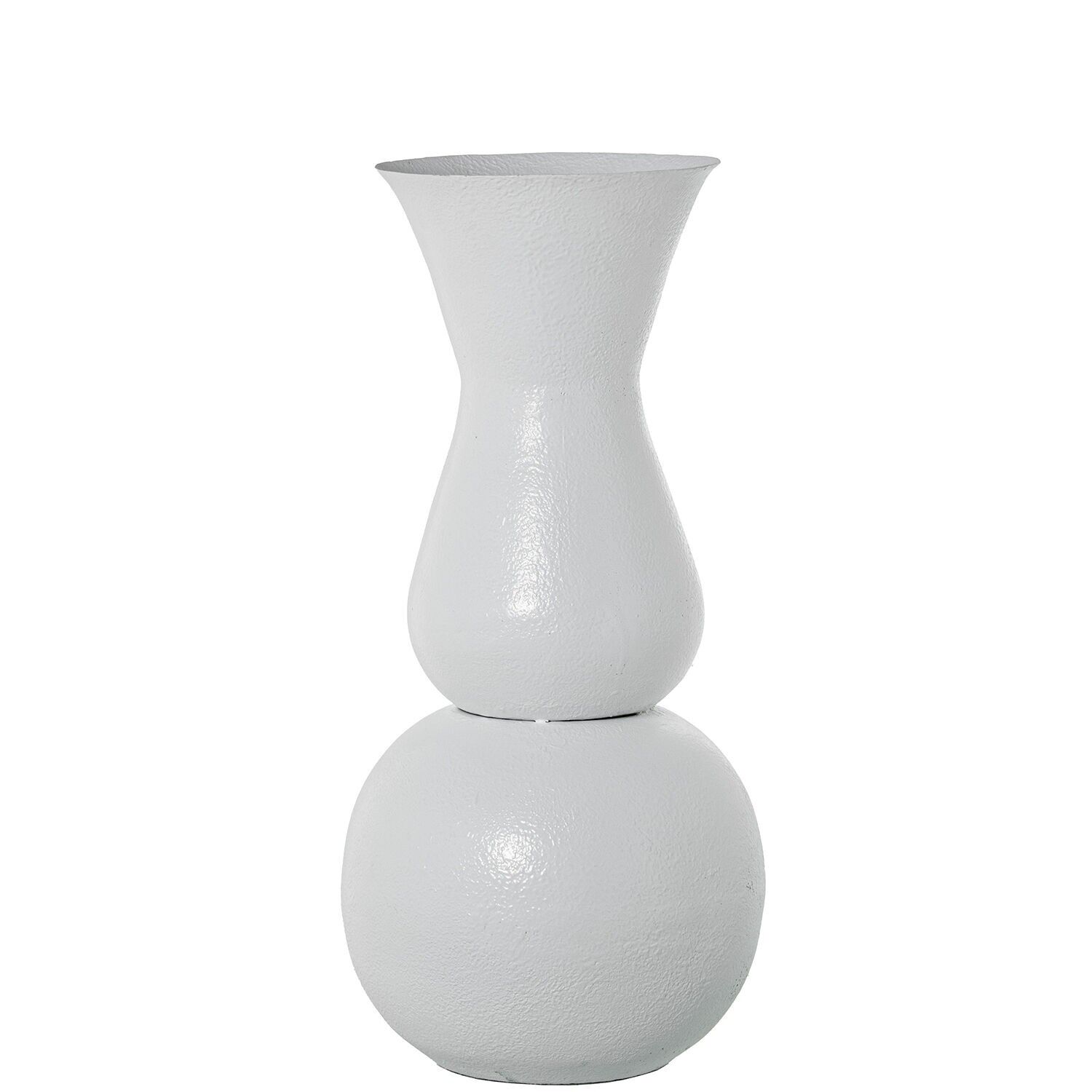 Weiße Eisenvase 36x75cm ST70955