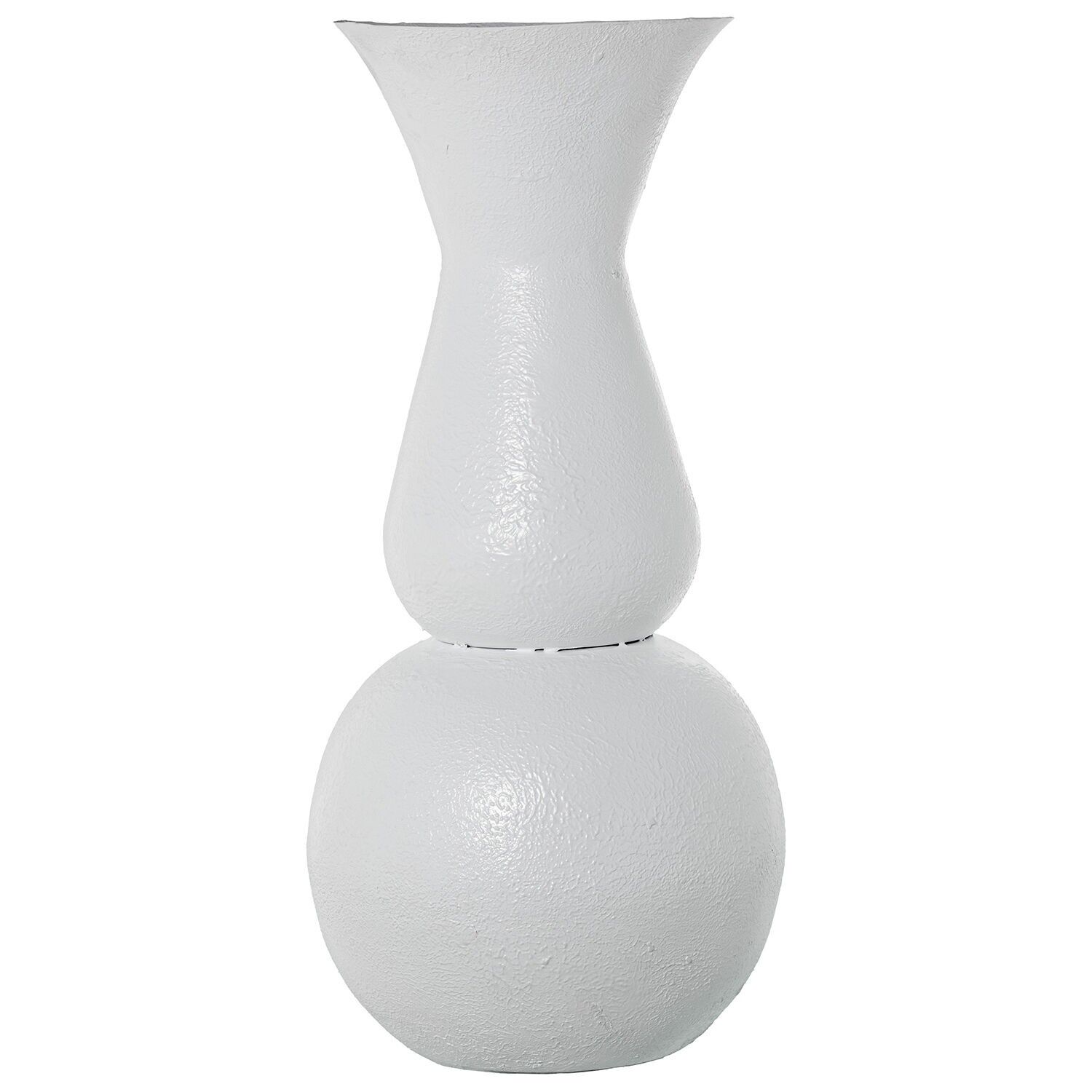 Weiße Eisenvase 40x83cm ST70956