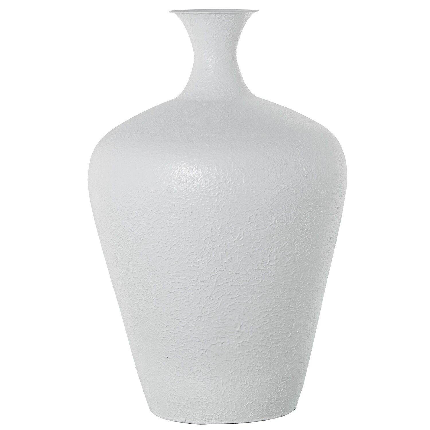 Weiße Eisenvase 48x80cm ST70963