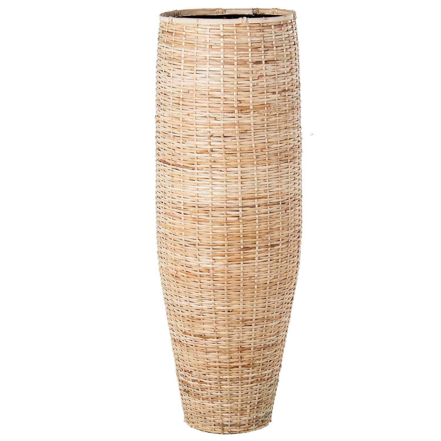 Metallvase mit Weidengeflecht-Dekor, 29 x 93 cm ST70977