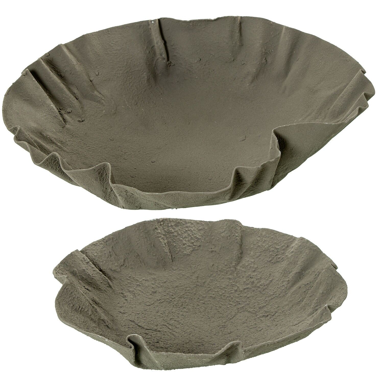 Set aus 2 grünen Tischdekorationen aus Eisenmetall, 48,5 x 49 x 11 cm und 40 x 40 x 10 cm, ST70973