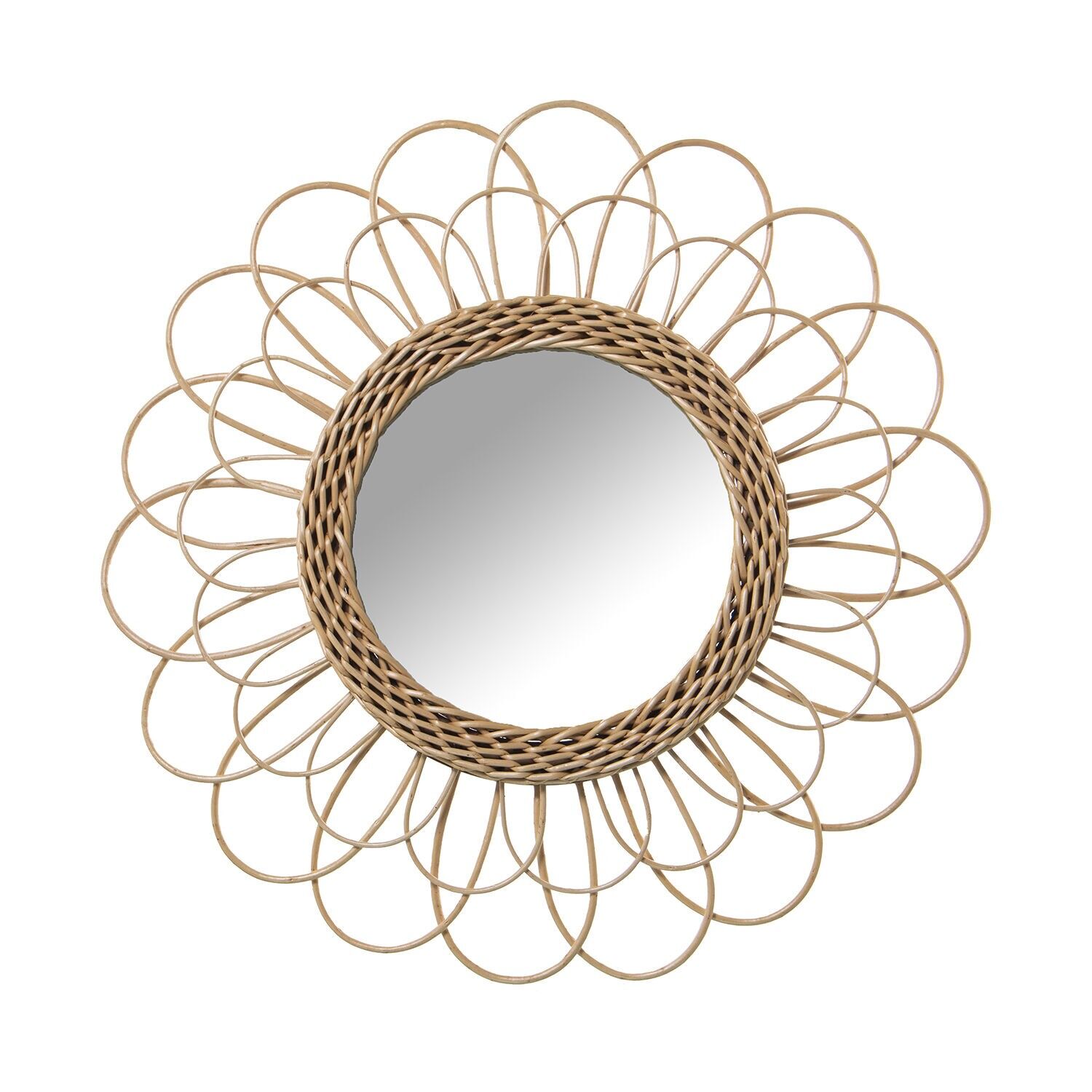 Wicker wall mirror 50cm int:22cm ST71871